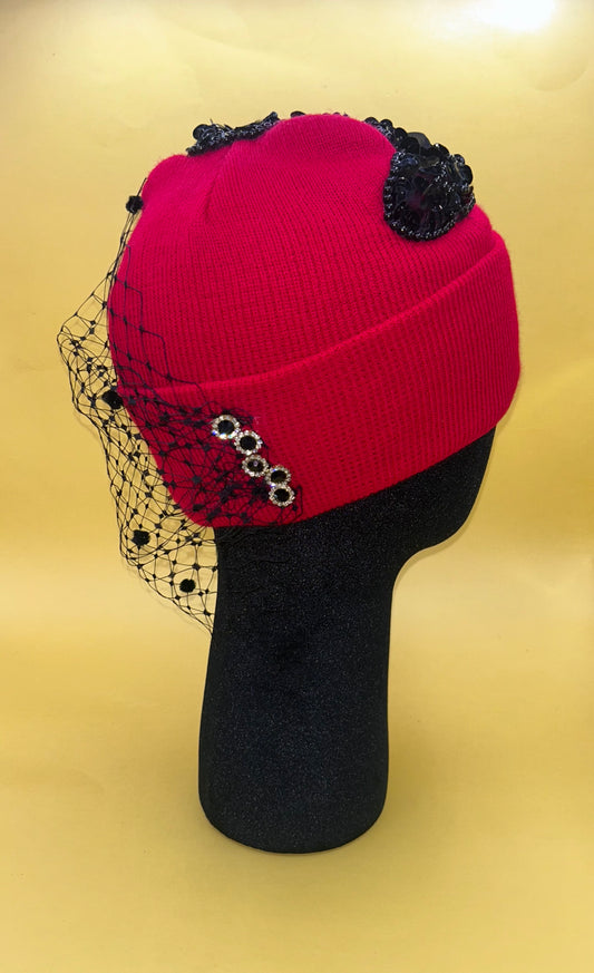 Red and Black beanie