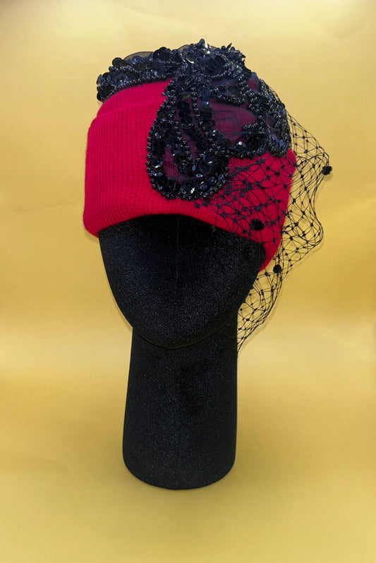 Red and Black beanie