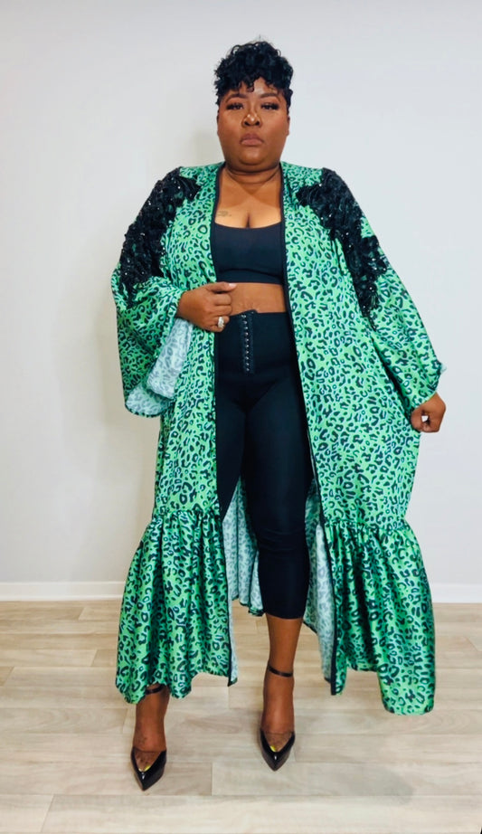 Cheetah print Kimono